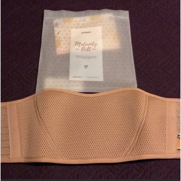 AZMED MATERNITY SUPPORT BELT ADJUSTABLE SAFETY BINDER COMFY VELCRO CLOSURE - Picture 4 of 4